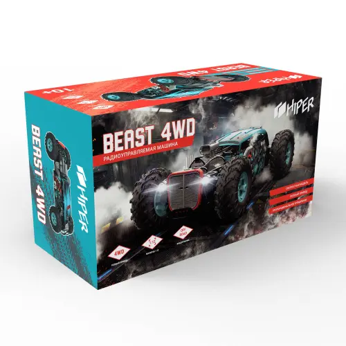 Машина радиоуп.Hiper HCT-0014 Beast 4WD синий/красный Радиоуправляемые игрушки купить в Барнауле фото 2