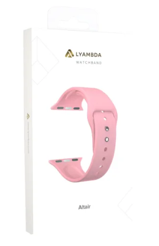 Ремешок для Apple Watch Band 38/40mm Lyambda Altair спортивный силиконовый розовый Ремешки Lyambda купить в Барнауле фото 2