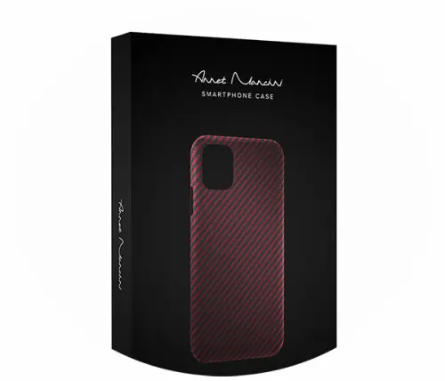 Чехол для Apple iPhone 12 Mini ANNET MANCINI Carbon Series Red Чехлы брендовые для Apple купить в Барнауле фото 2