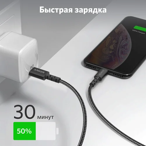 Дата-кабель Anker A8617 PowerLine Select USB-C to MFI 0,9m Black Кабель Anker купить в Барнауле фото 3