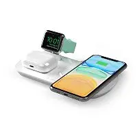 Зарядная станция 3 в 1: iPhone, Apple Watch, Airpods, беспроводная, 17,5 Вт, белая, Deppa Беспроводное ЗУ купить в Барнауле