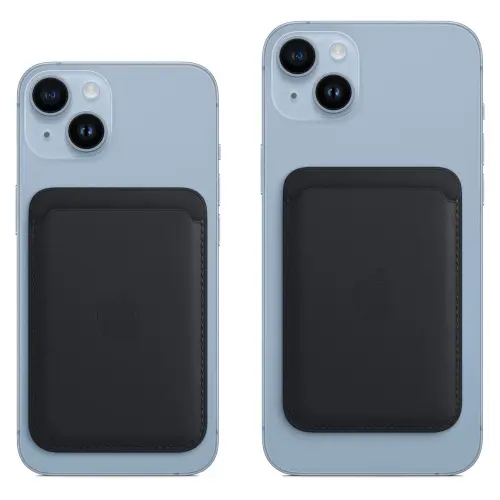 Кардхолдер Apple Leather Wallet with MagSafe для Apple iPhone черный Чехлы брендовые для Apple купить в Барнауле фото 3