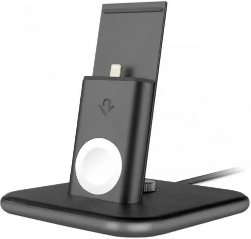 Подставка-док станция Twelve South HiRise Duet для iPhone и Apple Watch (черный/серебристый) Подставки для планшетов и смартфонов купить в Барнауле