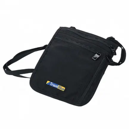Кошелек Travel Blue Ultra Slim Neck Carrier с лямкой на шею черный В самолет купить в Барнауле фото 2