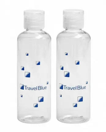 Комплект из 2-х флаконов для жидкостей Travel Blue 2 X Containers прозрачные 2x100 мл В самолет купить в Барнауле