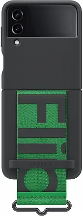 Накладка Samsung Z Flip4 Silicone Cover with Strap черная Накладка оригинальная Samsung купить в Барнауле