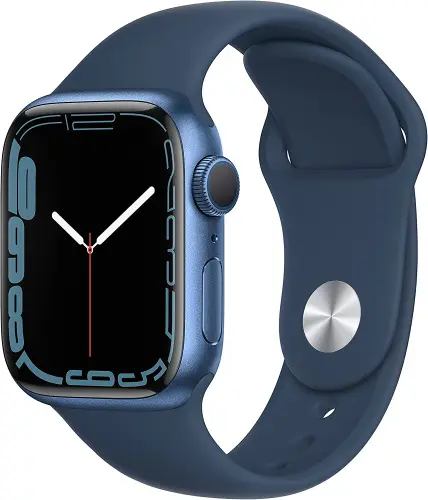Apple Watch Series 7 GPS 41mm Case Blue Aluminium Band White GB Apple купить в Барнауле