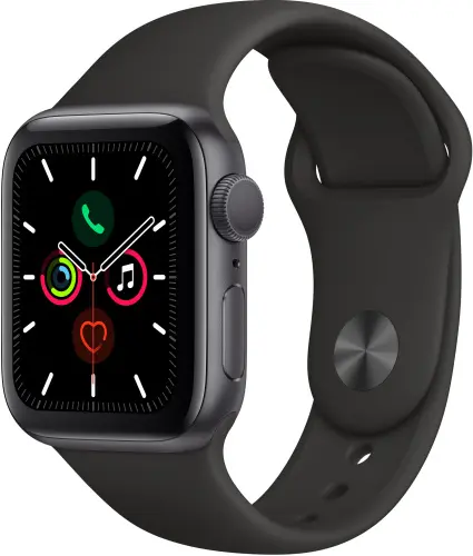 Apple Watch Series 5 40mm Case Space Grey Aluminium Sport Band Black Apple купить в Барнауле фото 2