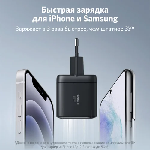 СЗУ Anker PowerPort Nano II GaN 65W A2663 USB-C Black СЗУ Anker купить в Барнауле фото 6