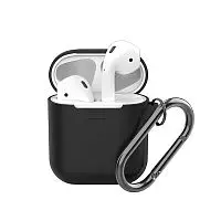 Чехол для AirPods силиконовый черный Deppa  Аксессуары для наушники Apple купить в Барнауле