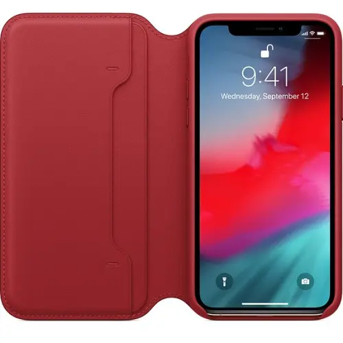 Чехол Apple iPhone XS Max Leather Folio Red (красный) Чехлы оригинальные Apple купить в Барнауле фото 3