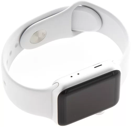 Apple Watch Series 3 38mm Case Silver Aluminium Sport Band White Apple купить в Барнауле фото 2