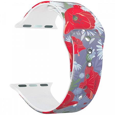 купить Ремешок для Apple Watch Band 38/40mm Lyambda Alya силиконовый цветы (40-12) в Барнауле фото 2