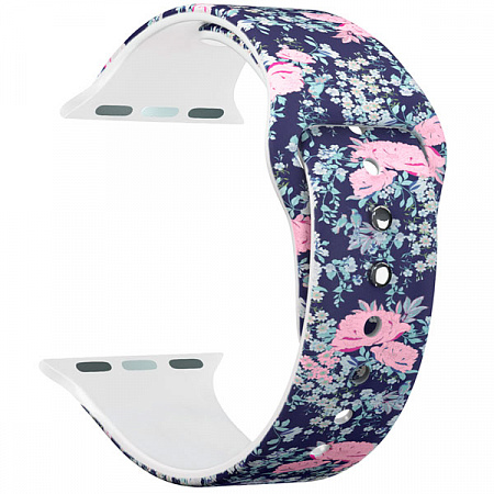 купить Ремешок для Apple Watch Band 38/40mm Lyambda Alya силиконовый цветы (40-19) в Барнауле фото 2