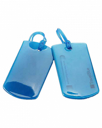 купить Комплект из 2-х багажных бирок Travel Blue Jelly ID Tag синий в Барнауле фото 2
