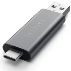 купить Кардридер Satechi Aluminum Type-C USB 3.0 and Micro/SD (USB 3.0 и Type-C) серебряный в Барнауле