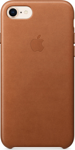 купить Накладка Apple iPhone 8/7 Leather Case Saddle Brown (золотисто-коричневый) в Барнауле