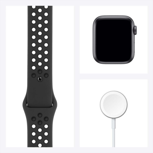 купить Apple Watch Series SE GPS 44mm Case Space Grey Aluminium Nike Sport Band Black в Барнауле фото 4