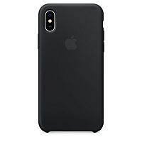 купить Накладка Apple iPhone X Silicone Case Black (черный) в Барнауле