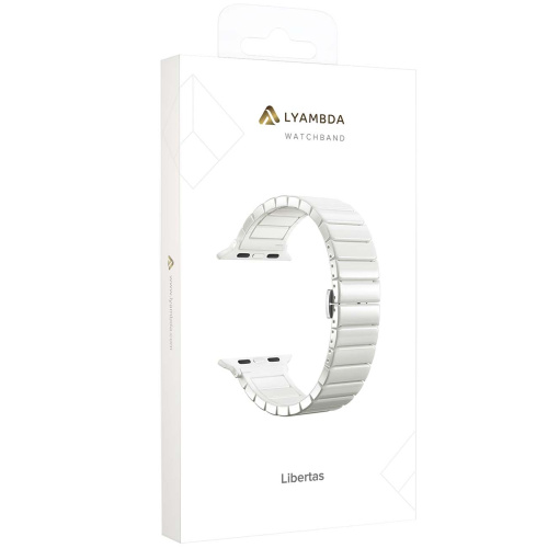 купить Ремешок для Apple Watch Band 42/44mm Lyambda Libertas металл белый DS-APG-06-44-WH в Барнауле фото 2