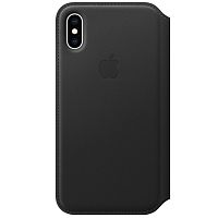 купить Чехол Apple iPhone XS Leather Folio Black (черный) в Барнауле