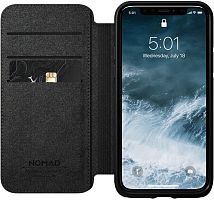 купить Чехол-книжка для iPhone 11 Pro Rugged Leather Folio (черный) Nomad в Барнауле