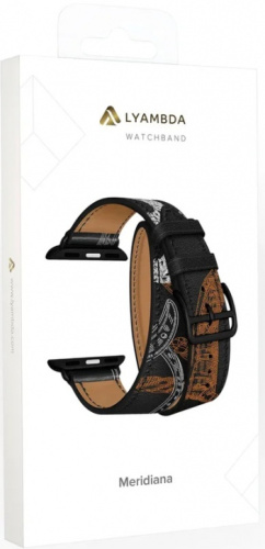купить Ремешок для Apple Watch Band 38/40mm Lyambda Meridiana Ремешок кожанный черно-белаяLWA-01-40-RDP в Барнауле фото 2