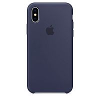 купить Накладка Apple iPhone X Silicone Case Midnight Blue (синий) в Барнауле