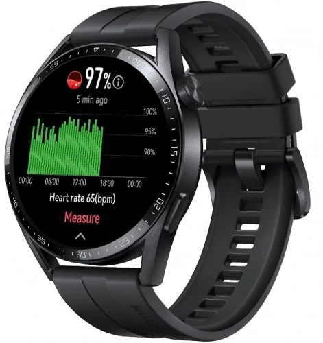 Умные часы Huawei Watch GT 3 Active Black 46" ремешок черный фторкаучуковый Huawei купить в Барнауле фото 2