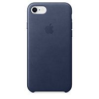 купить Накладка Apple iPhone 8/7 Leather Case Midnight Blue (темно-синий) в Барнауле