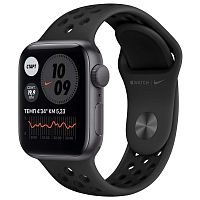 купить Apple Watch Series SE GPS 44mm Case Space Grey Aluminium Nike Sport Band Black в Барнауле