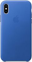 купить Накладка Apple iPhone X Leather Case Electric Blue (синий аргон) в Барнауле