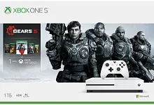 Игровая приставка Microsoft Xbox One S 1 Tb с играми Gears 5, Gears of War, Gears of War 2,3 и 4 Игровые приставки купить в Барнауле