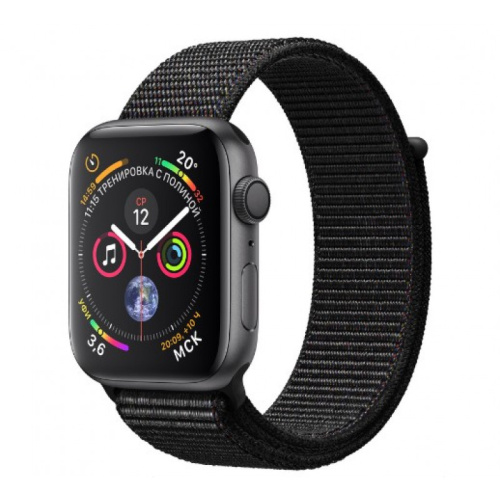 Apple Watch Series 4 40mm Case Space Grey Aluminium Sport Loop Black Apple купить в Барнауле фото 2