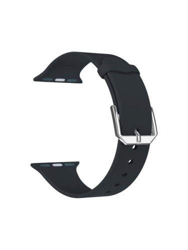 купить Ремешок для Apple Watch Band 42/44mm Lyambda Alcor спортивный силиконовый черный в Барнауле фото 2