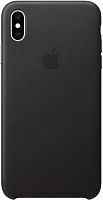 купить Накладка Apple iPhone XS Leather Case Black (черный) в Барнауле