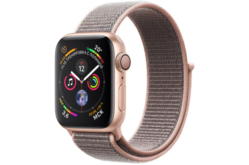 Apple Watch Series 4 44mm Case Gold Aluminium Sport Loop Pink Sand Apple купить в Барнауле фото 2