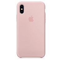 купить Накладка Apple iPhone X Silicone Case Pink Sand (розовый) в Барнауле