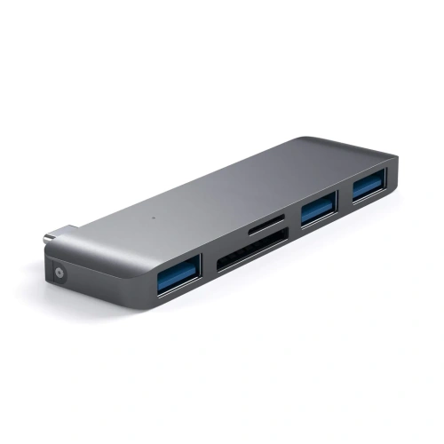 Хаб Satechi Type-C USB Hub для Macbook с портом USB-C 3 x USB 3.0/SD/ microSD серый Док-станция купить в Барнауле фото 3