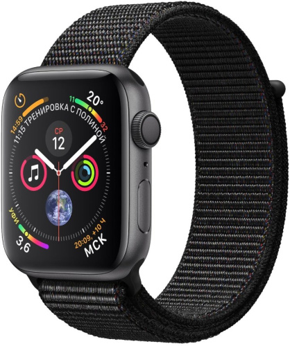 купить Apple Watch Series 4 40mm Case Space Grey Aluminium Sport Loop Black в Барнауле