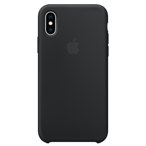 купить Накладка Apple iPhone XS Silicone Case Black (черный) в Барнауле