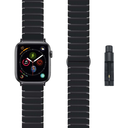 купить Ремешок для Apple Watch Band 38/40mm Lyambda Libertas металл черный DS-APG-06-40-BK в Барнауле фото 2