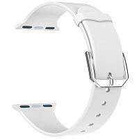 купить Ремешок для Apple Watch Band 42/44mm Lyambda Alcor спортивный силиконовый белый в Барнауле