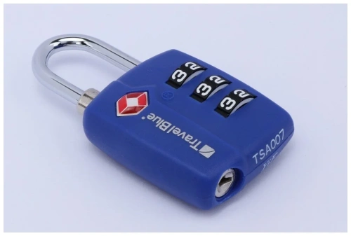 Замок для багажа Travel Blue TSA Combination Lock кодовый навесной синий В самолет купить в Барнауле фото 2