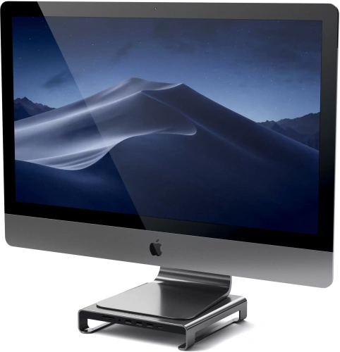 купить Док-станция Satechi Type-C Aluminum iMac Stand with Built-in USB-C Data для iMac (серый космос) в Барнауле фото 2