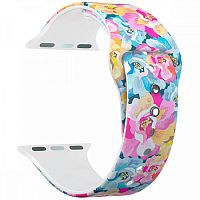 купить Ремешок для Apple Watch Band 38/40mm Lyambda Alya силиконовый цветы (40-7) в Барнауле
