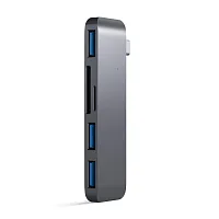 Хаб Satechi Type-C USB Hub для Macbook с портом USB-C 3 x USB 3.0/SD/ microSD серый Док-станция купить в Барнауле