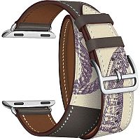 купить Ремешок для Apple Watch Band 38/40mm Lyambda Meridiana Ремешок кожанный серо-бежевая LWA-01-40-GRP в Барнауле