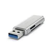 Кардридер Satechi Aluminum Type-C USB 3.0 and Micro/SD (Type-C) серебряный Док-станция купить в Барнауле